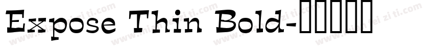 Expose Thin Bold字体转换